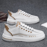 ADVBRIDGE  -  Men's Small White Shoes Canvas Shoes Fashion Shoes Leather Comfortable Shoes Top Breathable Board Shoes Fashion Casual Shoes