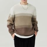 Advbridge 2024 Casual O-Neck Long Sleeve Knitted Pullover 2024 Men Clothing Slim Knitting Jumper Spring Autumn Contract Color Men Sweater