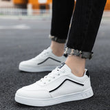 ADVBRIDGE  -  High Quality Men's Leather Casual Sneakers Man Classic Versatile White Shoes Comfortable Outdoor Walking Shoe Male Shoes