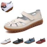 ADVBRIDGE  -  Summer Women Breathable Leather Sandals Ladies Comfortable Flats Walking Slippers Covered Toe Beach Shoes Female Casual Shoes