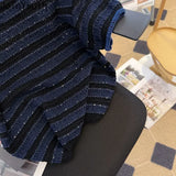 Advbridge Shirts for Women Knit Tshirts  Ropa Mujer Short Sleeve O-neck Striped T Shirts Y2k Tops Chic Casual Summer Tees Crop Top