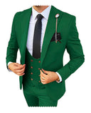 Advbridge Formal Men 3 Piece Wedding Suit Groom Tuxedo Slim Fit Business Suits Champagne Wedding Suit Costume Homme (Blazer+Pants+Vest)