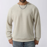 Advbridge Streetwear Solid Ribbed Basic Tops Men Clothing Winter Autumn Long Sleeve Knitted Sweaters Casual O-Neck Pullover Jumper