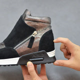 Advbridge Suede Leather Sneakers Women Platform Shoes Fashion Women Sneakers Height Increasing Shoes Woman Casual Shoes N011