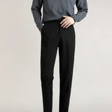 Advbridge High Quality Winter and Autumn Woolen Office Suit Pants Men Slim British Style Wool Business Formal Dress Trousers W85