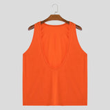 Advbridge Big V-neck Sleeveless T-shirt Men Vest solid Color Thin casual Undershirt Summer Breathable Fitness Muscles Sport Tank Top