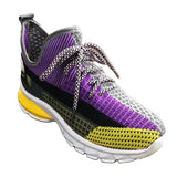 ADVBRIDGE  -  New Style Autumn2020 Low Top Color Block Round Head Flat Bottom Knitted Sports Shoes Women's EVA Material Summer Sea