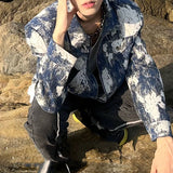Advbridge Spring Clothing Men's Leisure Printed Zipper Short Jacket Streetwear Turn-down Collar Korean Harajuku Long Sleeve Luxury Coats