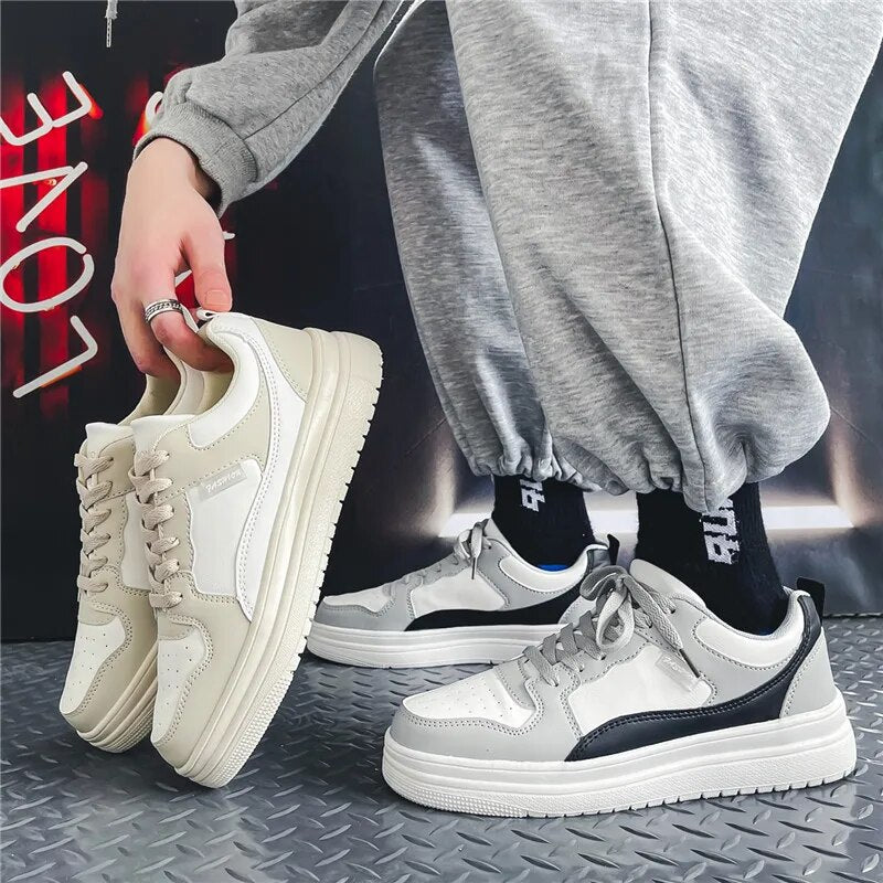 Advbridge Designer Men Shoes Platform Casual Sneakers Men Vulcanized Shoes Thick-soled Skateboarding Shoes Zapatos Hombre