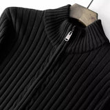 Advbridge Winter Men's Retro Knit Zipper Cardigan Sweater Long Sleeve Casual Streetwear Loose Leisure Korean Popular Knitwear Coat M-2XL