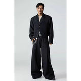 Advbridge New Hot Selling Black Single Button Men Suit Two Pieces(Jacket+Pants) Lapel Outfits Chic Casual Party Prom Wedding Set