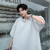 Advbridge Men's Clothing T-shirt Personalized Round Neck Hollow Out Short Sleeve Top Oversized 2024 Summer Tee Men's Wear Trend