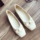 Advbridge Blue Flats Luxury Leather Casual Flat Square Toe Shoes For Women  Ladies Summer Footwear White Pink Genuine Mark Wholesale A