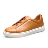 Advbridge Fashion Men's Skateboard Shoes Sneakers Men Casual Slip-on Leather Shoes Loafers Mens Outdoor Driving Flats