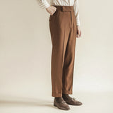 Advbridge - Men Autumn Winter New Fashion High Waist Pockets Pants Male Business Suit Pants Men Loose Casual Trousers Clothing W203