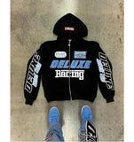 Advbridge Harajuku New fashion Y2K star patch embroidery oversized hoodie women's Gothic hip-hop loose casual sports hoodie street wear