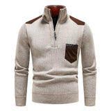 Advbridge Men's Thick Warm Knitted Pullover Fashion Turtleneck Sweater Half Zipper Warm Winter Jacket