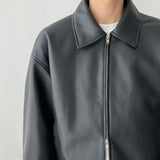 Advbridge Autumn Black Leather Jacket Men Fashion Oversized Leather Jackets Mens Streetwear Korean Loose Hip-hop Bomber Jacket Men Coat