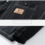Advbridge  Spring New Style Oversized Jacket Thin Coat Lapel Windproof Street Tooling Style Plus Size Clothes Men Harajuku Windbreaker
