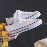 Advbridge Canva Women's Spring Summer New White Shoes Korean Style Ulzzang Trendy Harajuku Versatile Student Board Shoes Rubber Upper