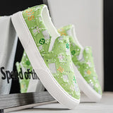 ADVBRIDGE  -  Fashion Embroider Green Canvas Shoes For Man Designer Shoes Summer Platform Slip-on Shoes Man Outdoor Breathable Espadrilles Men