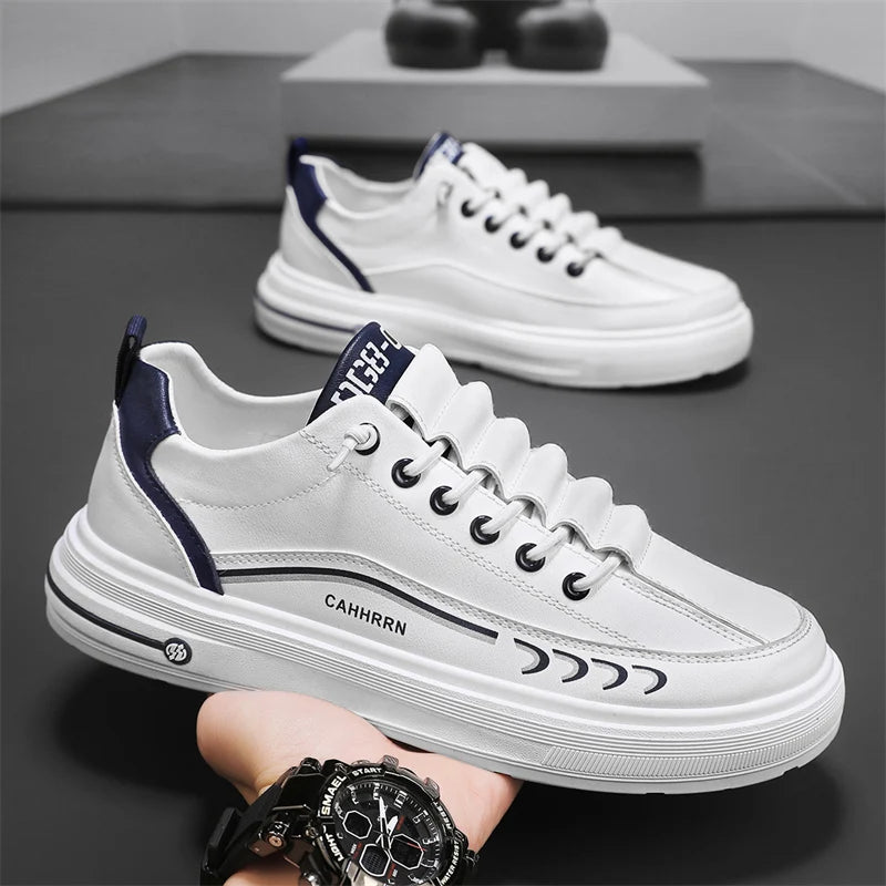 ADVBRIDGE  -  Men's Small White Shoes Canvas Shoes Fashion Shoes Leather Comfortable Shoes Top Breathable Board Shoes Fashion Casual Shoes