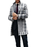 Advbridge Autumn Winter Fashion Men's Woolen Coats Solid Color Single Breasted Lapel Long Jacket pocket Casual Overcoat Trench Windbreaker