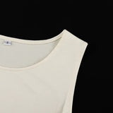 ADVBRIDGE  -  Summer French Sleeveless Vest Dress Pleated Stitching Women's Casual Dress