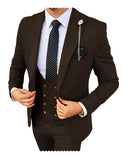 Advbridge Formal Men 3 Piece Wedding Suit Groom Tuxedo Slim Fit Business Suits Champagne Wedding Suit Costume Homme (Blazer+Pants+Vest)