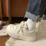 ADVBRIDGE  -  new big-head shoes for women ins tide sports leisure everything muffin thick-soled increase bread small white shoes