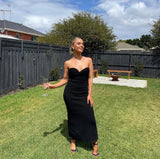 Advbridge Fashion Ruched Maxi Dress Women Sleeveless Summer Gown Sexy Backless Dresses Female Long Even Party Bride Dresses Clothes