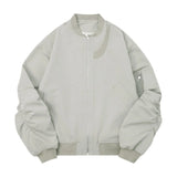 Advbridge Retro Jacket with Pleated Zipper Pockets Large Size Pilot Jacket American Autumn and Winter Design High Street Baseball Uniform