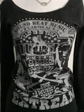 Advbridge Vintage Gothic Black Women T-shirts Punk Style Graphic Grunge Tshirts Harajuku Y2k 2000s Long Sleeve Tops Streetwear
