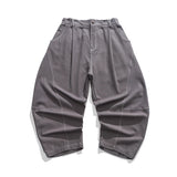 Advbridge Fashion Wide Leg Pants Men Cotton Casual Pants Men Harajuku Style Harem Pants Male Button Fly Trousers New Streetwear 5XL