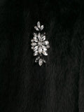 Advbridge 2024 Women's Faux Fur Effect Coat Jacket Jewelry Decoration Crop Top Winter Jackets  Autumn Outerwear Cropped