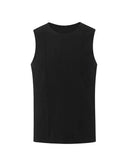 ADVBRIDGE  -  Men's Handsome Cotton Vest New 2025 Summer Loose Round Neck Korean Pullover Trendy Solid Color Stylish Simple Male Top