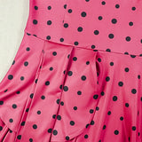 ADVBRIDGE  -  Contrasting Dot Printed Off-shoulder Strapless Sexy Ruched Puff Sleeved High Waist Mini Dress Women's Casual Party Vestidos