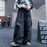 Advbridge Cargo pants men patch pocket camouflage pants retro street loose wide leg casual pants harajuku japanese streetwear men clothing