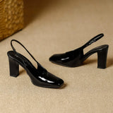 ADVBRIDGE  -  High Heels Women's High Heeled Sandals Mary Jane Heels Women Square Head High Heel Single Shoes Empty Bag Head Sandals Women's