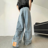 Advbridge New Men Wide Leg Harajuku Fashion Jeans Male Daily Designer Casual Denim Pants Popular Baggy Aesthetic Streetwear Denim Trousers