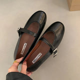 ADVBRIDGE  -  Spring Brand Women Flats Soft Leather Eelgant Dress Shoes Round Toe Shallow Slip On Ladies Casual Ballet Shoes New Woman