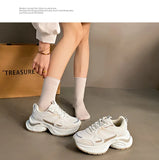 ADVBRIDGE  -   Women Vulcanized Shoes Women Sports Shoes Casual Shoes Thick Sole Height Increasing Breathable Running Shoes Fashionable