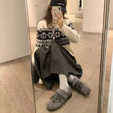 ADVBRIDGE  -  Women's Vulcanize Shoes Flat Sole Lace-up Hook & Loop Sneakers Women Leisure 2025 Spring Autumn Retro Ballet Zapatillas De Mujer