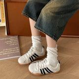 ADVBRIDGE  -  Retro Fashion Trend Casual Flat Ballet Style Single Shoes for Women New Spring Comfortable Versatile Shallow Mouth Sneakers