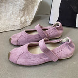 ADVBRIDGE  -  Women Flat Shoes Fashion Round Toe Ladies Casual Dress Mary Jane Shoes Soft Flat Heel Outdoor Single Shoes New Woman Shoes