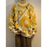 Advbridge 2024 Sweater Winter Sunflower Warm Sweaters  Fashion Male O-Neck Pullovers Sweater Men Loose Casual Sweater Thick Knitted Unisex