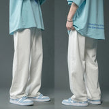 Advbridge Baggy Jeans Men Fashion Casual Wide Leg Jeans Men Oversized Streetwear Hip-hop Loose Straight Jeans Mens White Denim Trousers