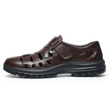 Advbridge Genuine Leather Sandals Men Summer Shoes Non-slip Men's Sandals Soft Casual Brand Footwear ZHK289