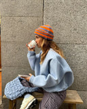 Advbridge Fashion Solid Stand Collar Wool Jacket For Women Loose Long Sleeve Zipper Jacket 2024 New Casual Chic Female Warm Outerwear