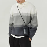 Advbridge 2024 Casual O-Neck Long Sleeve Knitted Pullover 2024 Men Clothing Slim Knitting Jumper Spring Autumn Contract Color Men Sweater